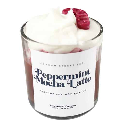 Peppermint Mocha Latte Dessert Candle