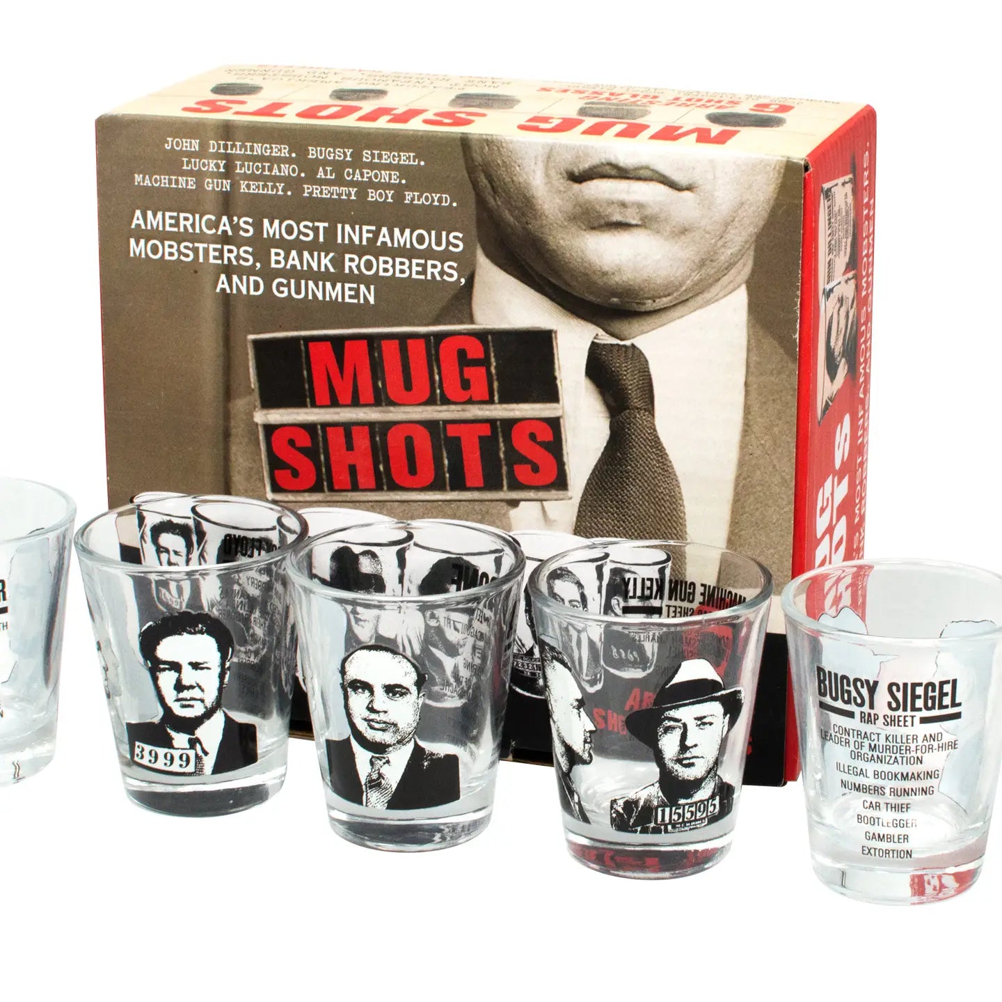 Mug Shots Shot Glass Set, 6 Pieces
