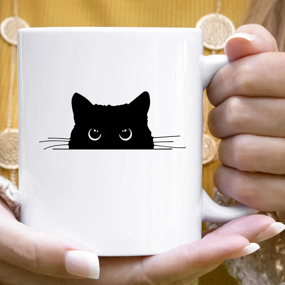 Cat Peaking - Mug