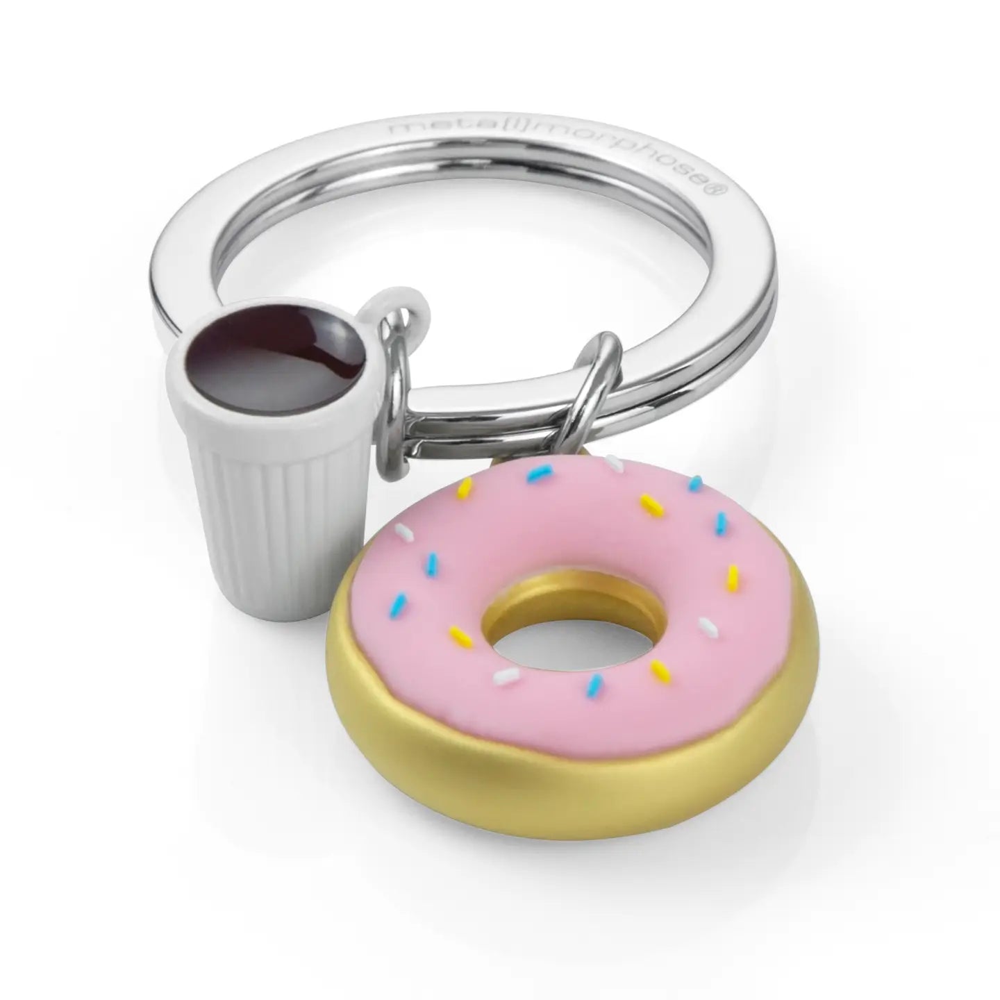 Donut & Coffee Keyring